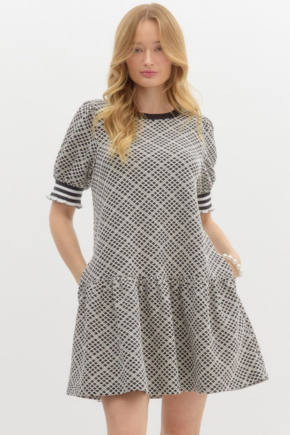 Poppin in Black and White Dress