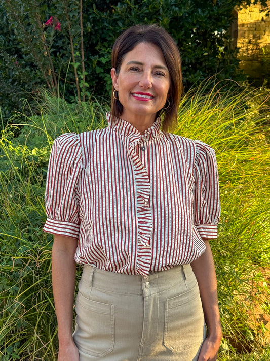 Russet Lane Ruffle Top