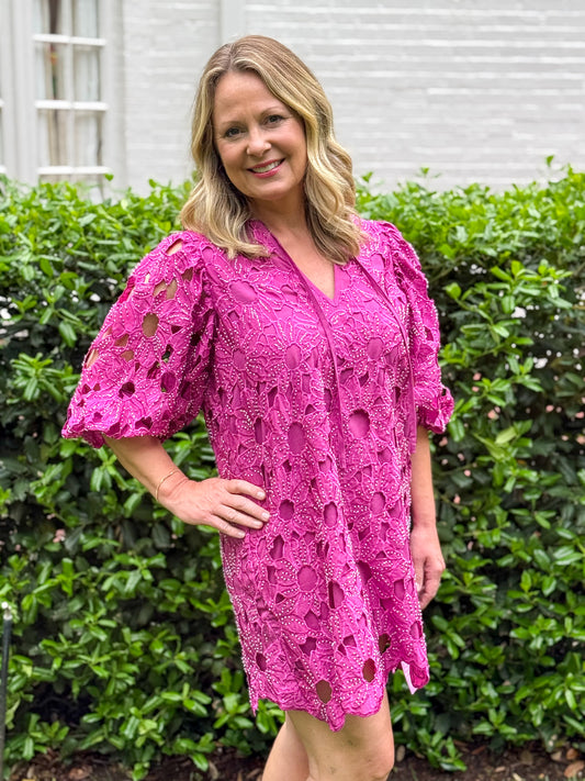 Pink Lace Dress