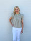 Gingham Flutter Top