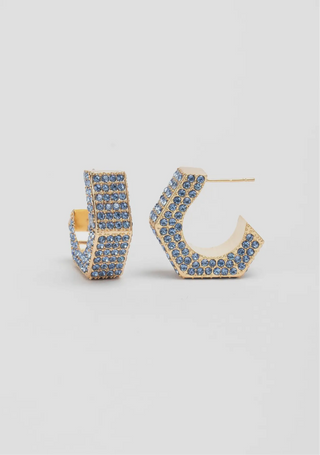 Hexagon Pave Hoop