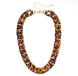 Tortoise Chic Chunky Link Necklace