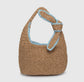 Blue Raffia Bucket Bag