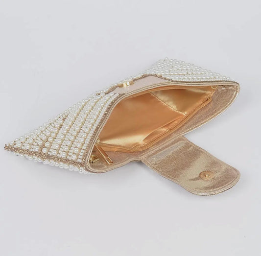 Starlight Elegance Pearl Clutch