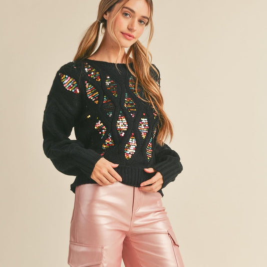 Sequin Embellished Sweater