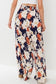 Navy Floral Wide Leg Pants