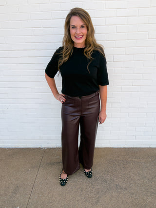 Fig & Fabulous Faux Leather Pants