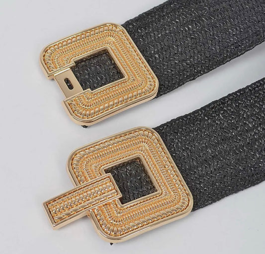 Metal Buckle Stretch Belt