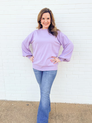 Soft Touch Balloon Sleeve Knit Top