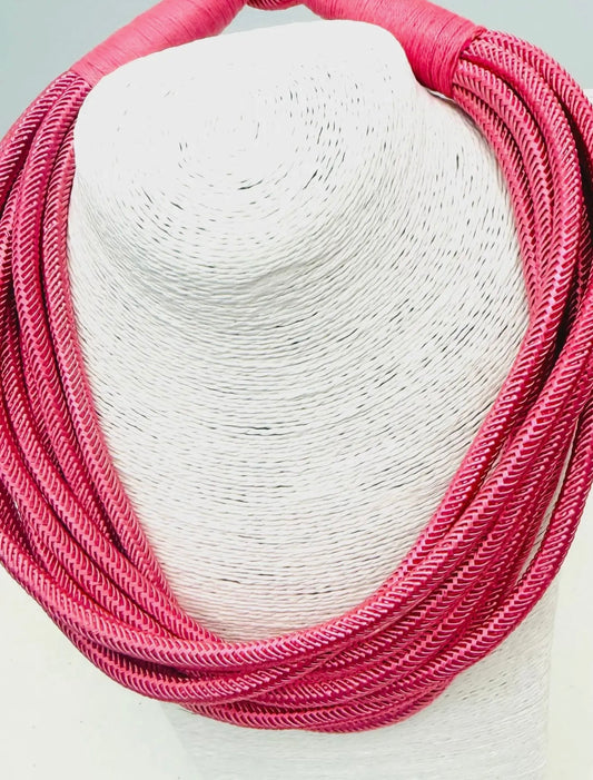 Pink Tide Rope Necklace