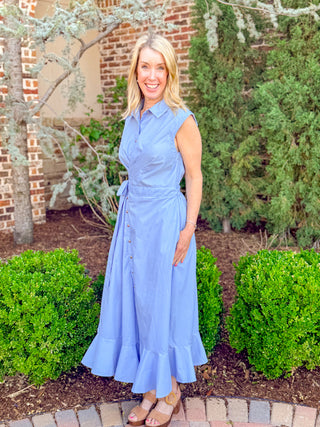 Chambray Charm Midi Dress
