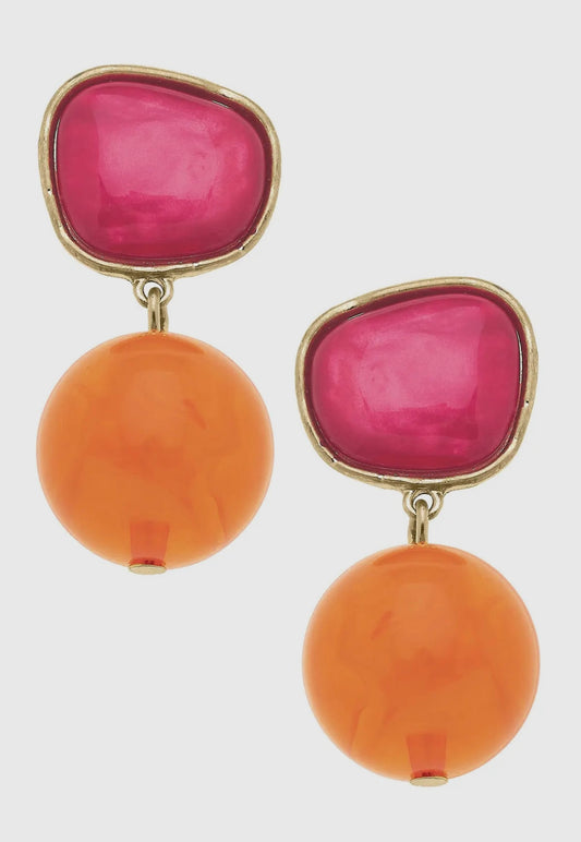 Marbled Drop Earrings