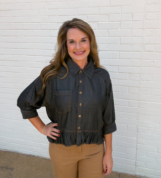 Charcoal Charm Top