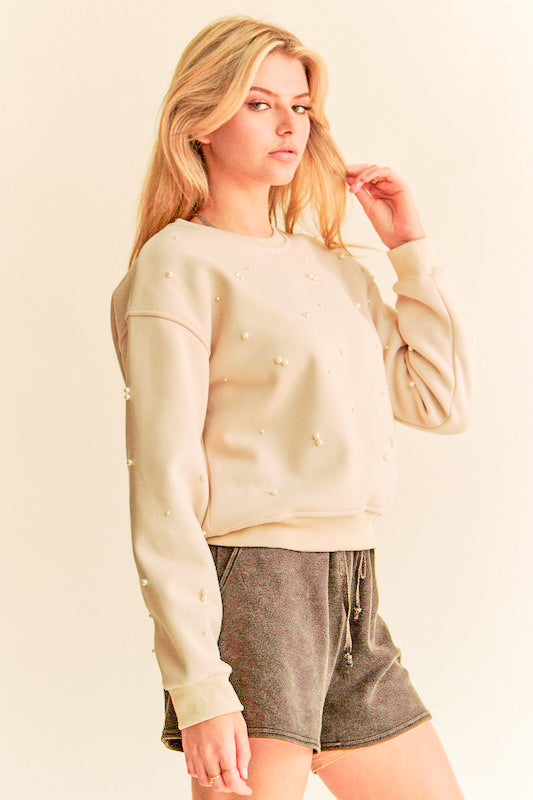 Cream Pearl Sweatshirt