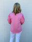 Puff Sleeve Pink Top