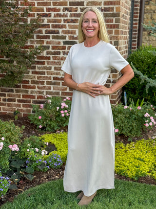 Mocha Cream Scuba Dress