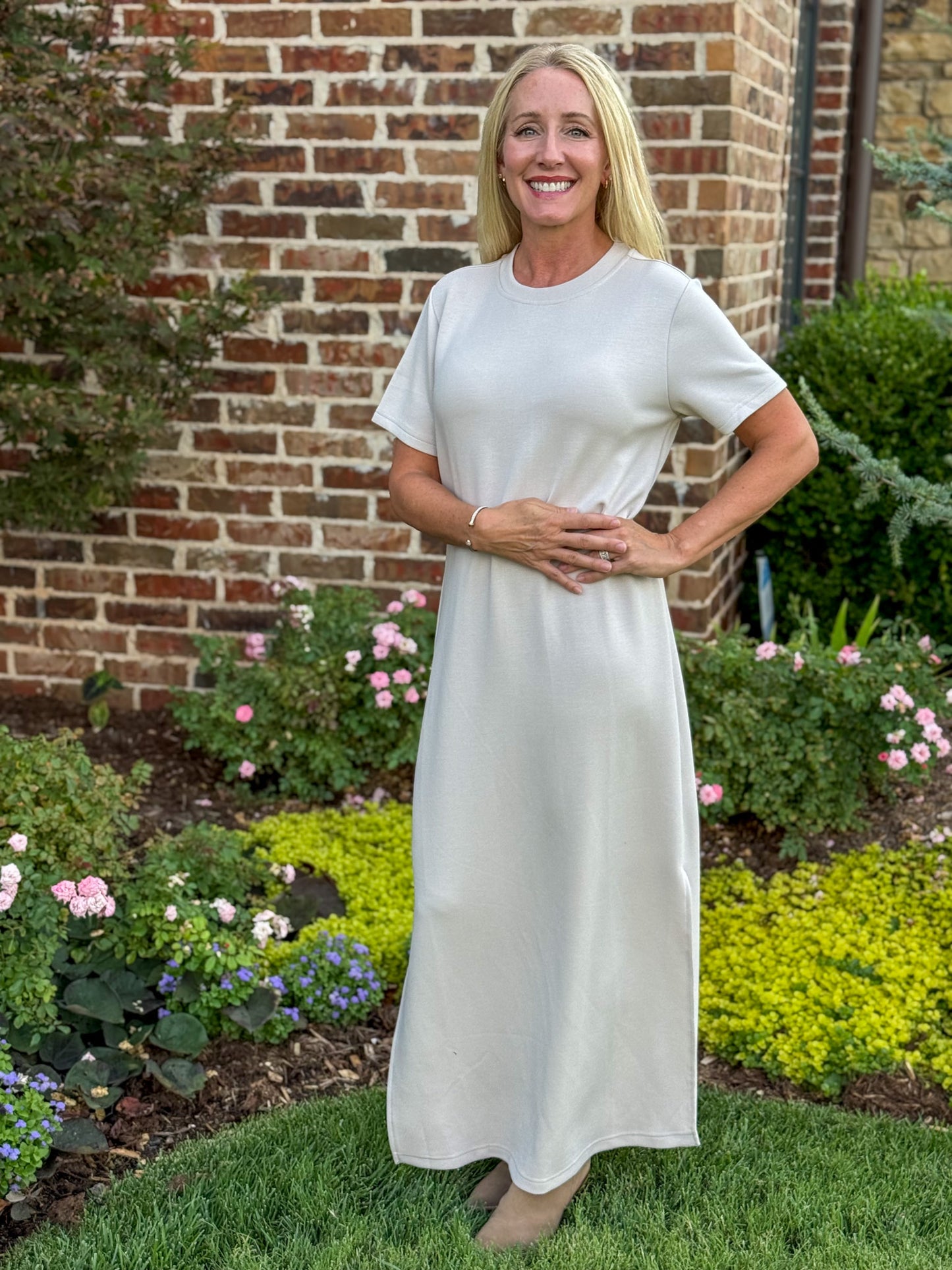 Mocha Cream Scuba Dress