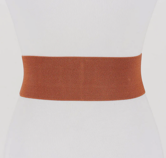 Brown Golden Orbit Waist Belt