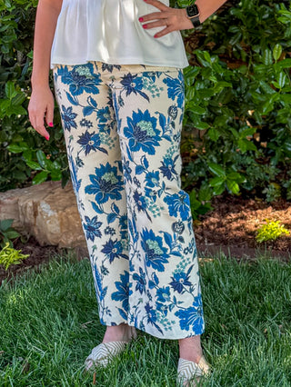 Blue Willow Cropped Pants
