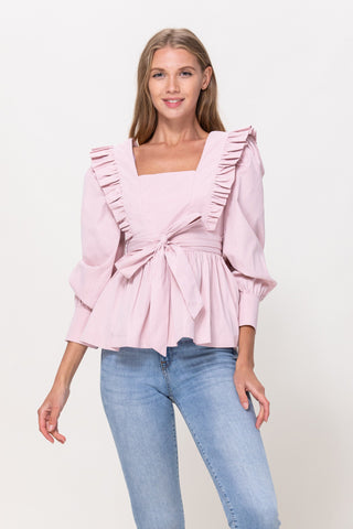 Long Sleeve Ruffle Top