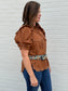 Copper Ruffle Top