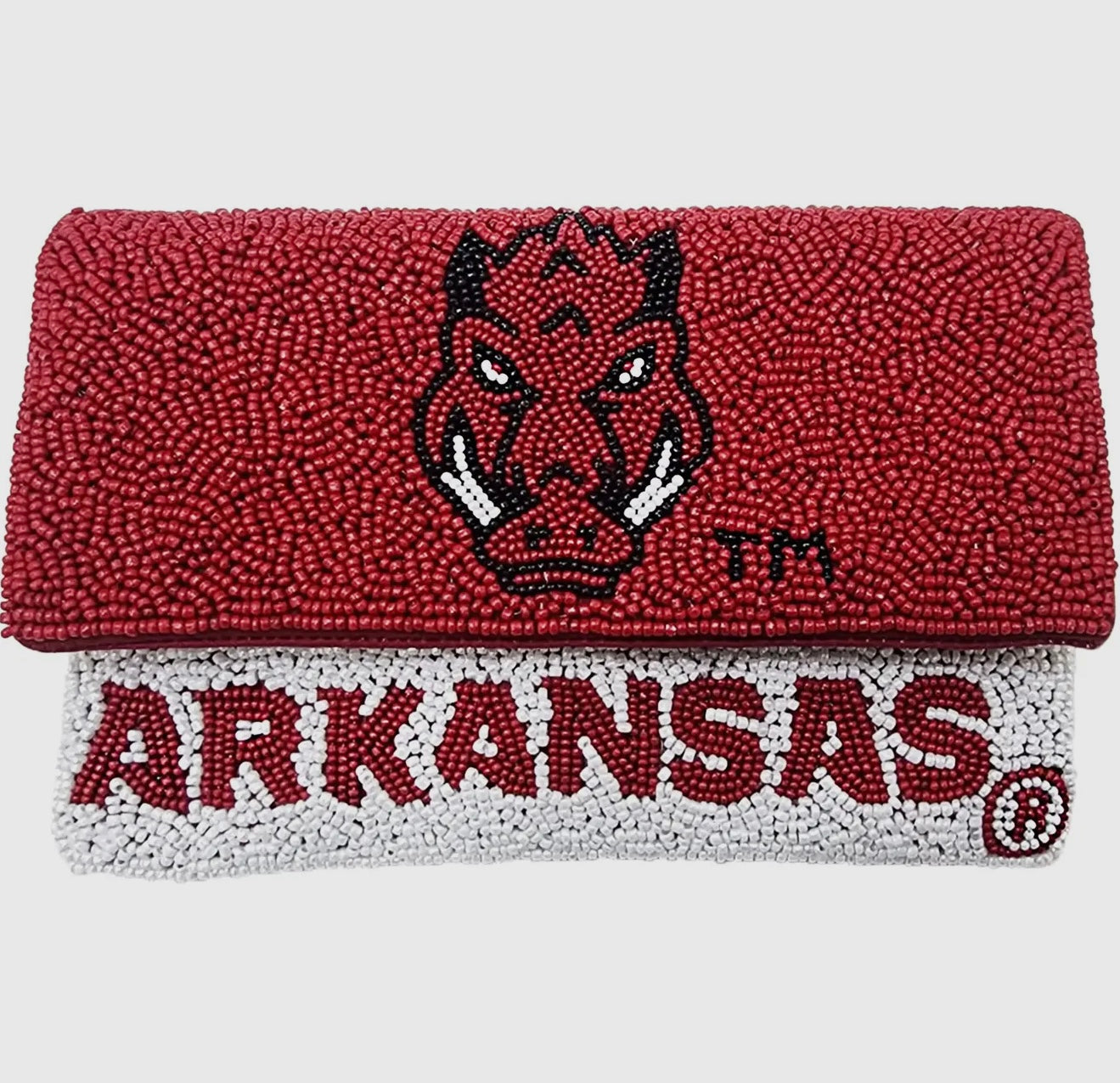 Razorback Rally Beaded Clutch