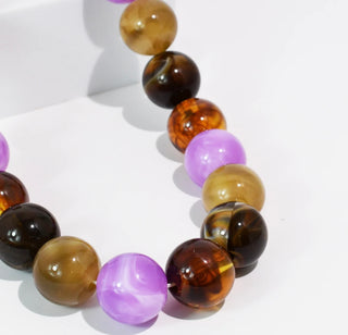 Purple Amber Pop Necklace