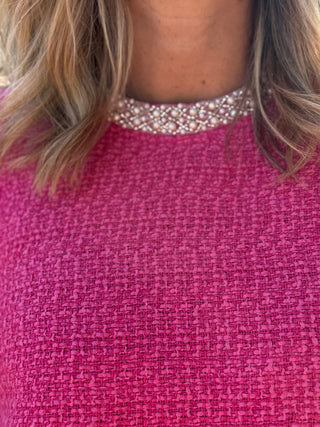 Blushing Pearl Tweed Top