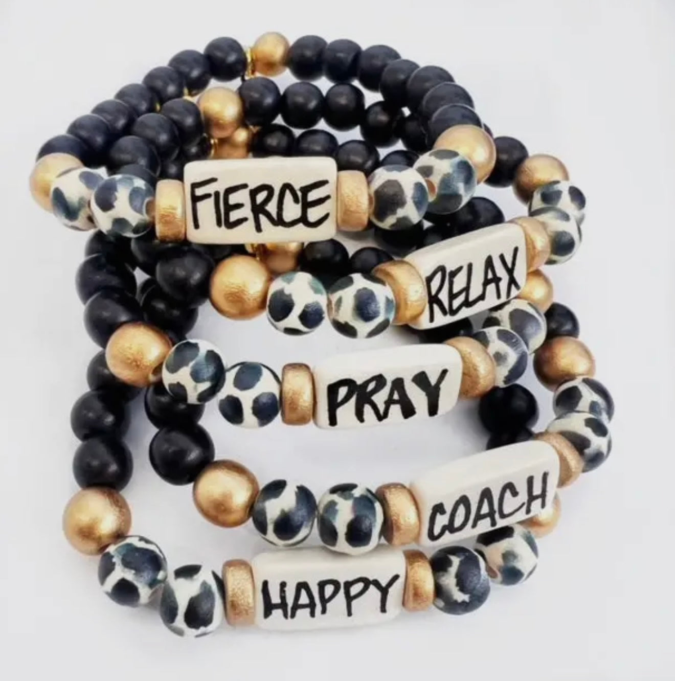 Black/White Affirmation Bracelets
