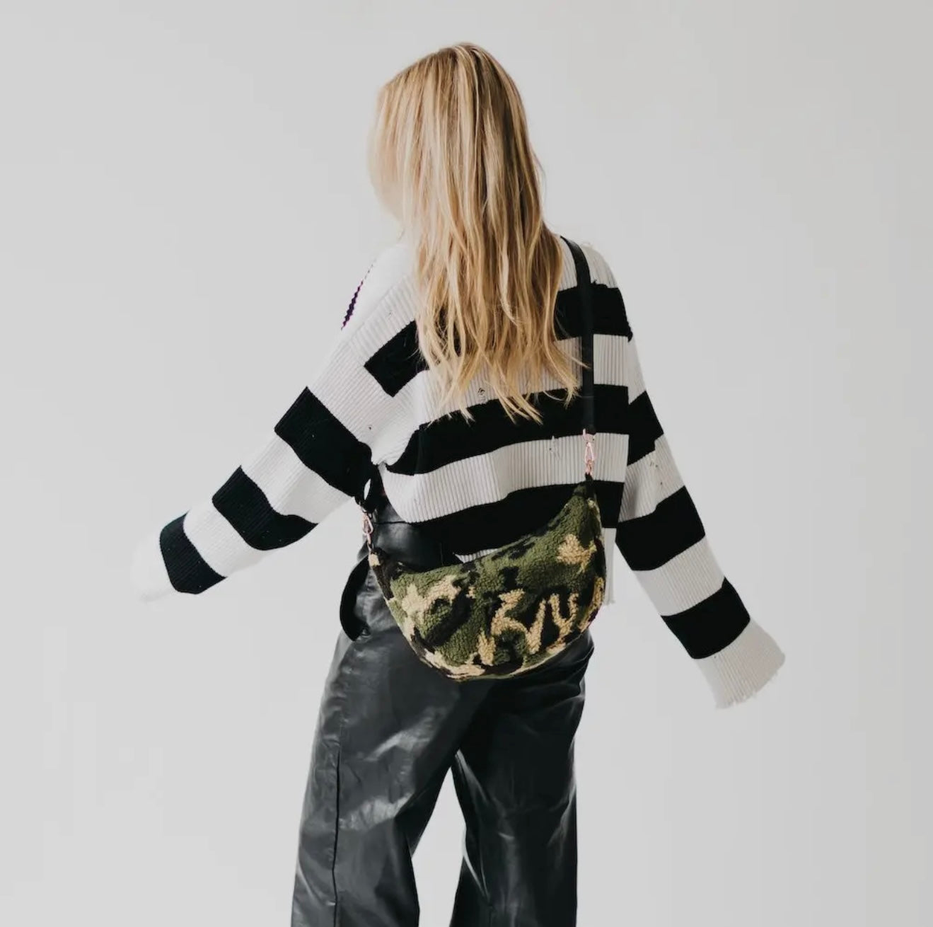 Camouflage Sherpa Crossbody