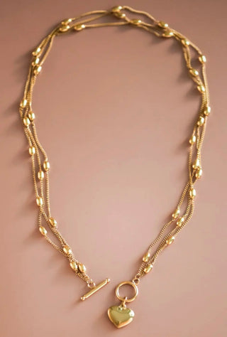 Golden Heart Layered Necklace