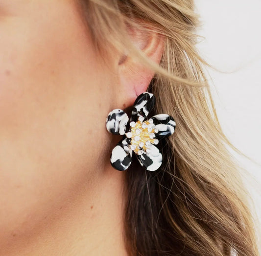 Black Melrose Earrings