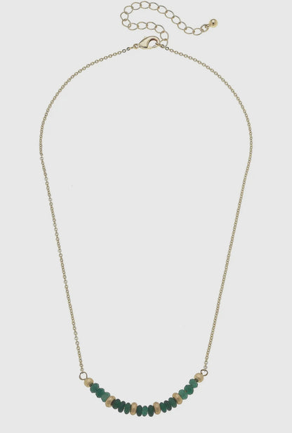 Beaded Crescent Necklace