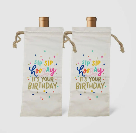 Sip Sip Hooray Wine Bag