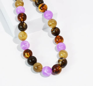 Purple Amber Pop Necklace