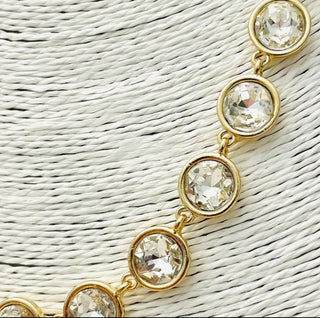 Golden Glow Rhinestone Necklace