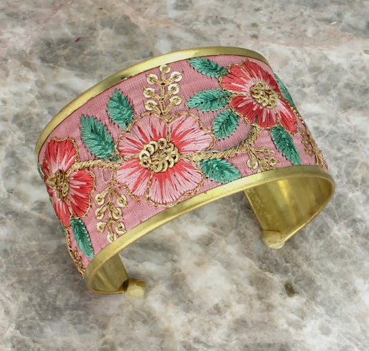 Soft Pink Flower Cuff