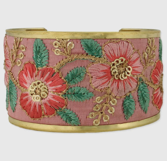 Soft Pink Flower Cuff