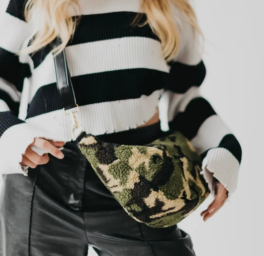 Camouflage Sherpa Crossbody