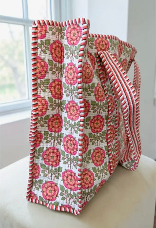 Cali Rose Quilted Tote
