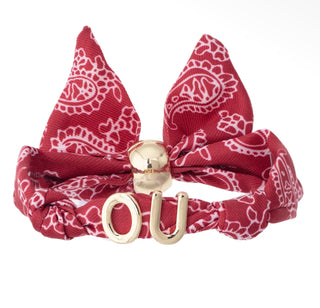 OU Sooners Bandana Bow Bracelet