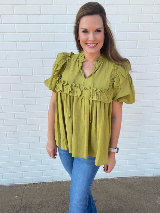 Falling For Ruffles Top