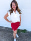 Red Sidekick Skort
