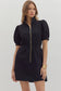 Black City Sleek Zip Dress