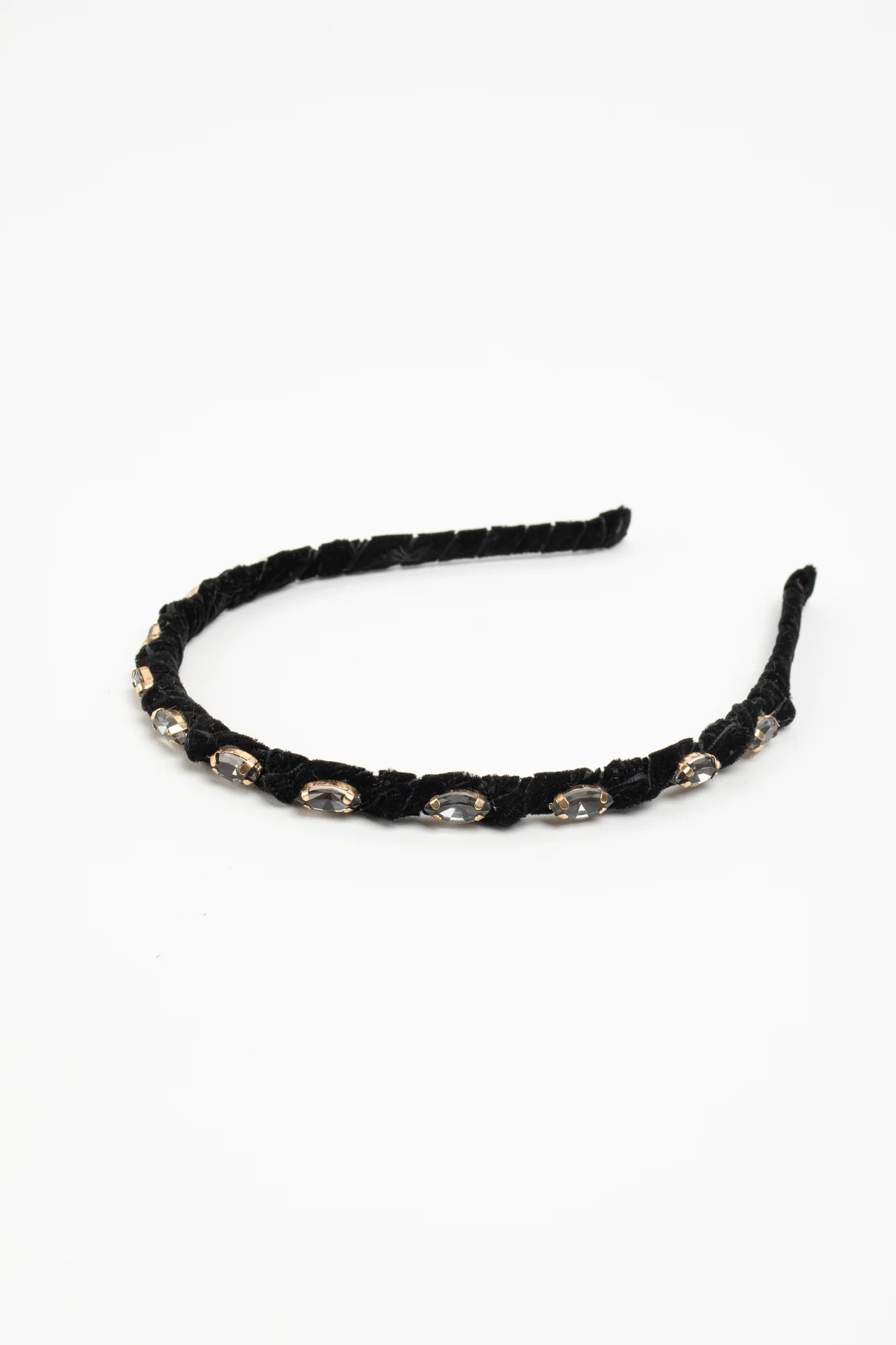 Velvet Skinny Rhinestone Headband