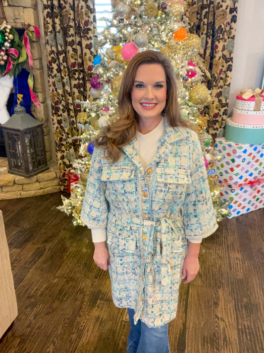 Blue Jackie O. Dress