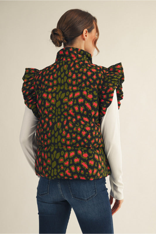 The Wild Ruffle Puffer Vest