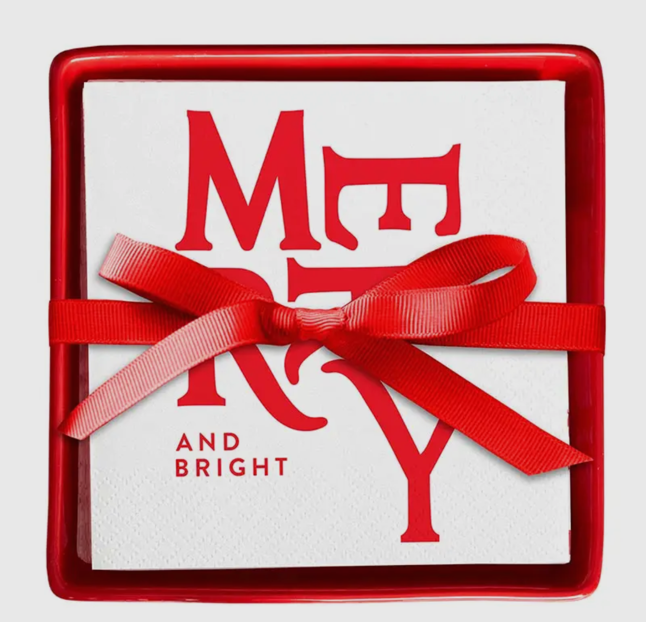 Ceramic Tray & Napkins