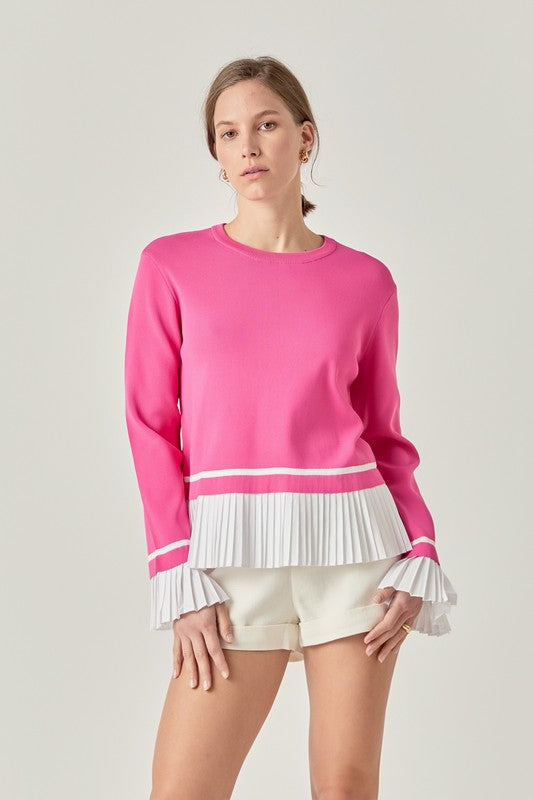 Pleated Knit Top