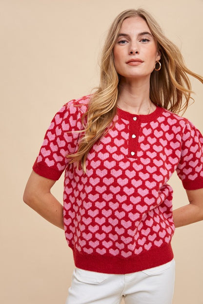 Heart Sweater Top